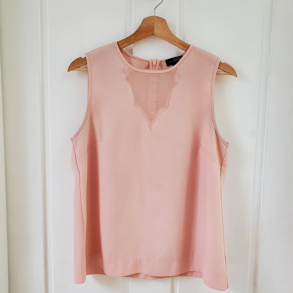 The Limited Sleeveless Blouse with Sheer Panel